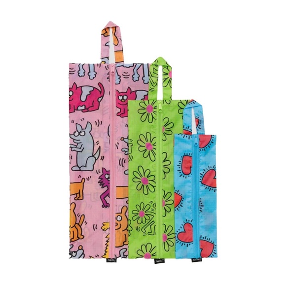 NWOT Baggu x Keith Haring Medium 3D Zip Pouch - Picture 6 of 6